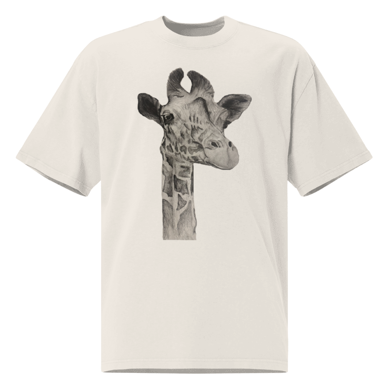Žirafe | Oversized Kokvilnas t-krekls
